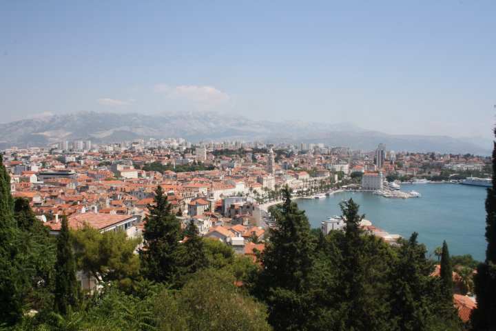 Vistas de split desde monte marjan foto