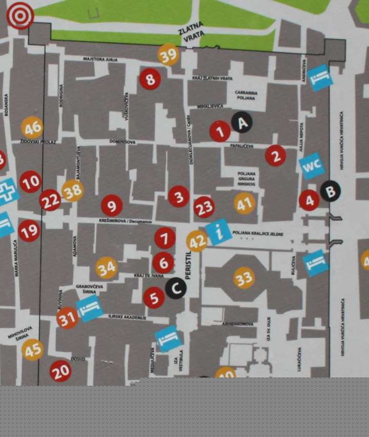 Mapa palacio diocleciano